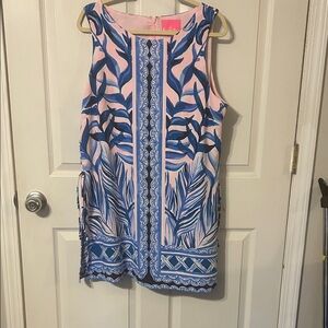 Lilly Pulitzer Vibrant Pink and Blue Romper